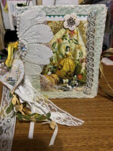 gorgeous vintage yellow lady journal