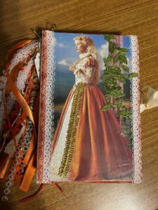 vintage fabric lady junk journal