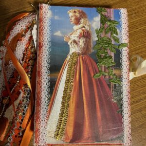 vintage fabric lady junk journal