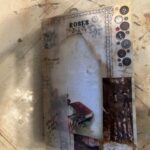 browny black leather wrap folio