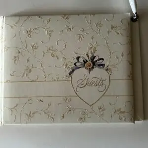 elegant satin guest book