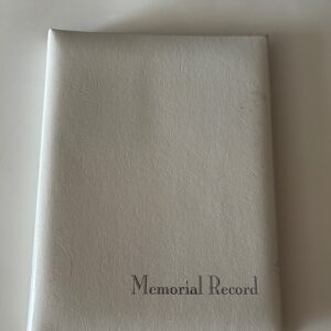 white memorial signature album